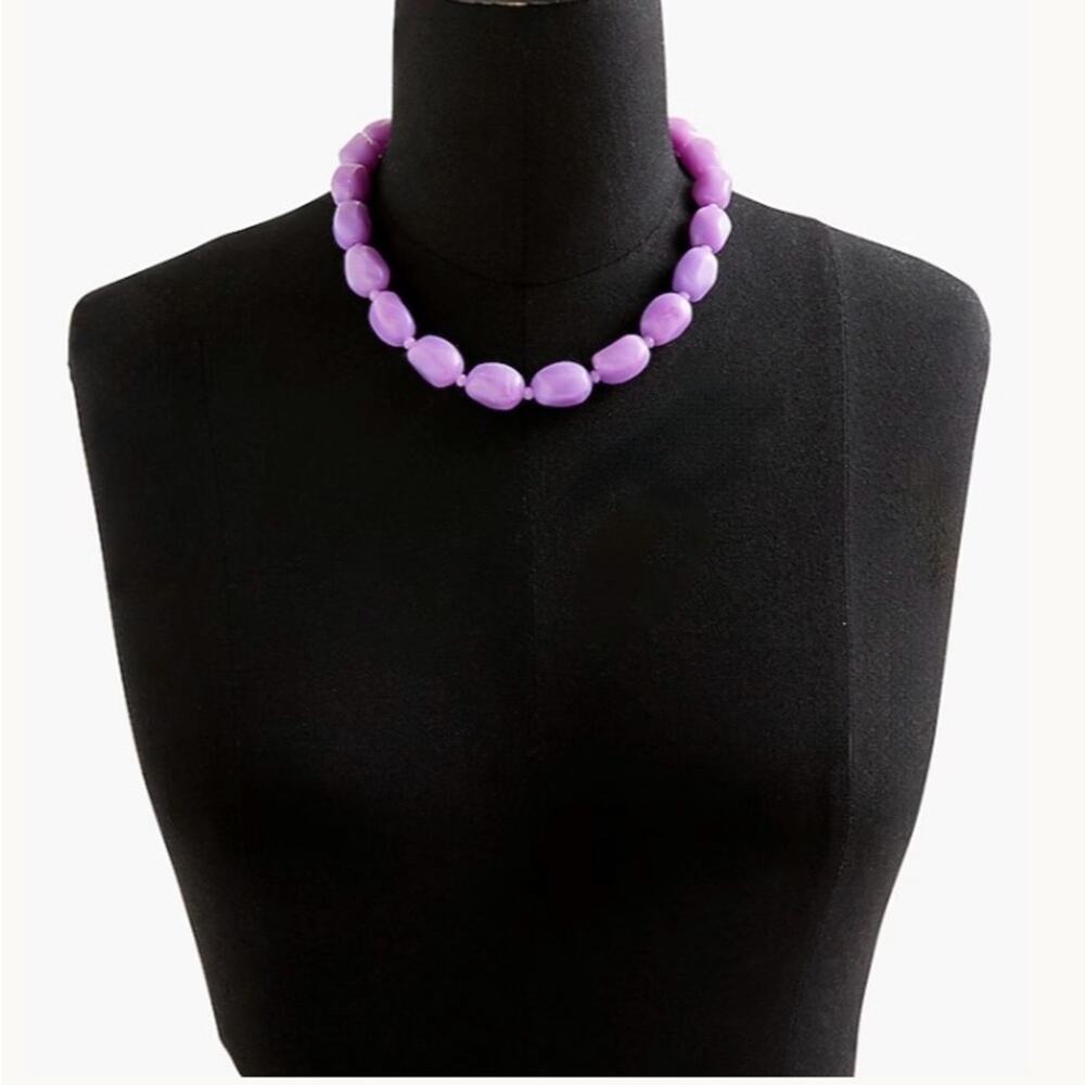 J. Crew Lilac Beaded chunky necklace